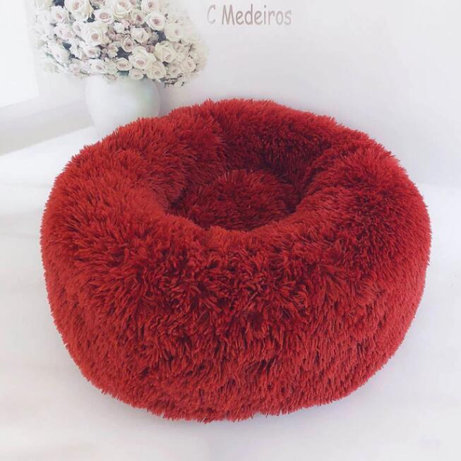 Dog Beds For Small Dogs Round Plush Cat Litter Kennel Pet Nest Mat Puppy Beds - YUTANI RETRO TECH