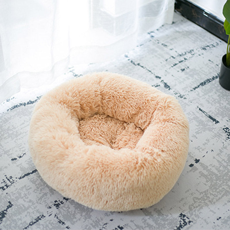Dog Beds For Small Dogs Round Plush Cat Litter Kennel Pet Nest Mat Puppy Beds - YUTANI RETRO TECH