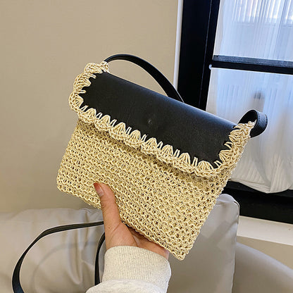 Women's Straw Mori Style Western Style All-matching Beach Crossbody Bag - YUTANI RETRO TECH