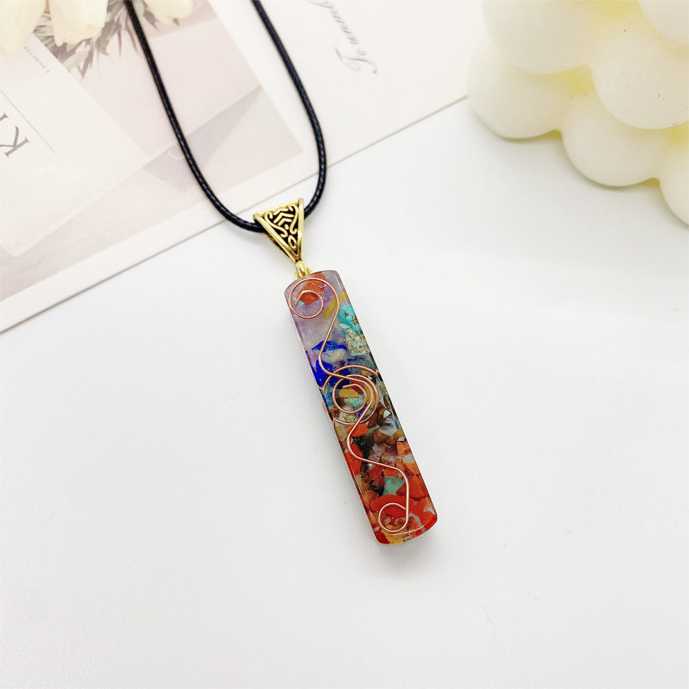 Retro Reiki Healing Energy Crystal Pendant Natural Stone For Yoga Meditation Spiritual 7 Chakra Jewelry Necklace Amulet - YUTANI RETRO TECH