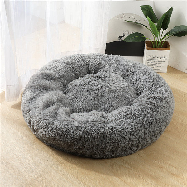 Dog Beds For Small Dogs Round Plush Cat Litter Kennel Pet Nest Mat Puppy Beds - YUTANI RETRO TECH