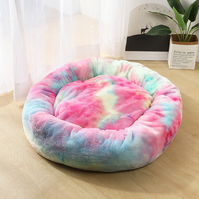 Dog Beds For Small Dogs Round Plush Cat Litter Kennel Pet Nest Mat Puppy Beds - YUTANI RETRO TECH