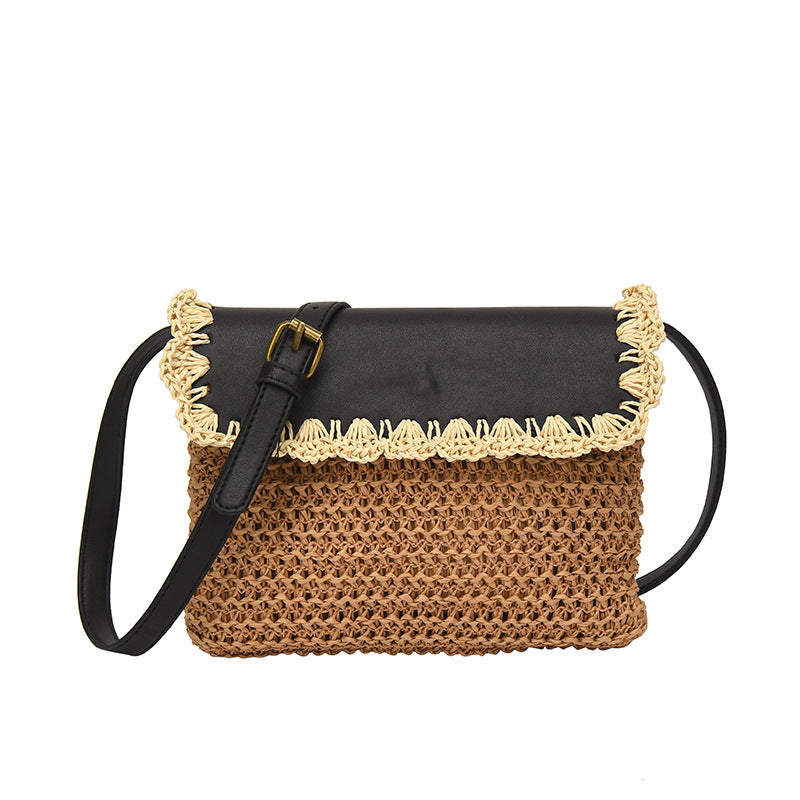 Women's Straw Mori Style Western Style All-matching Beach Crossbody Bag - YUTANI RETRO TECH