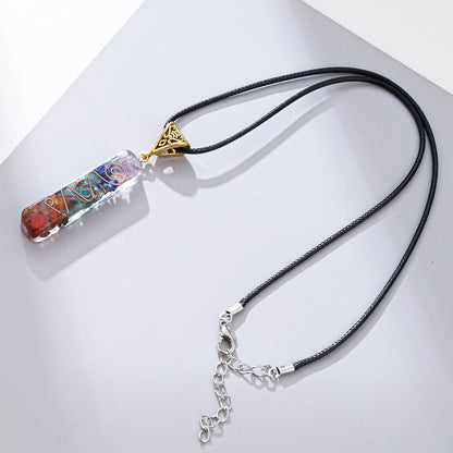 Retro Reiki Healing Energy Crystal Pendant Natural Stone For Yoga Meditation Spiritual 7 Chakra Jewelry Necklace Amulet - YUTANI RETRO TECH