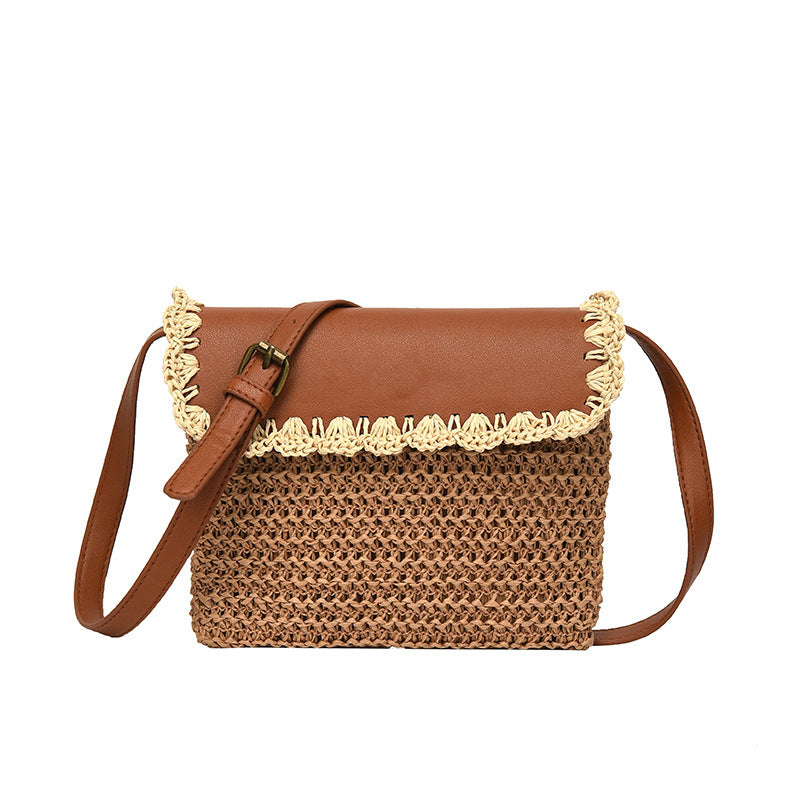 Women's Straw Mori Style Western Style All-matching Beach Crossbody Bag - YUTANI RETRO TECH