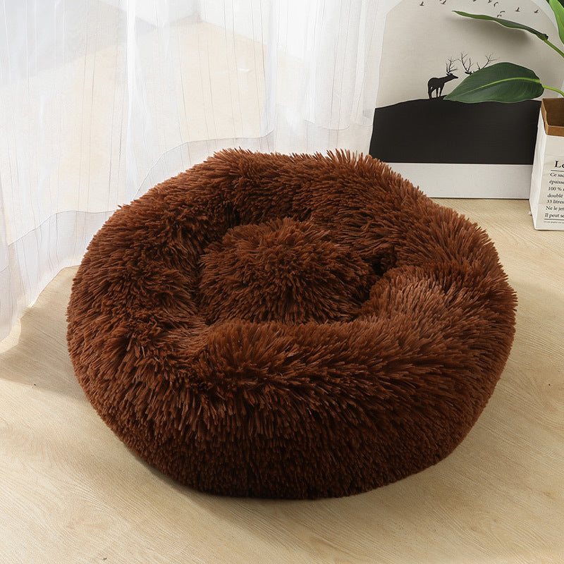 Dog Beds For Small Dogs Round Plush Cat Litter Kennel Pet Nest Mat Puppy Beds - YUTANI RETRO TECH