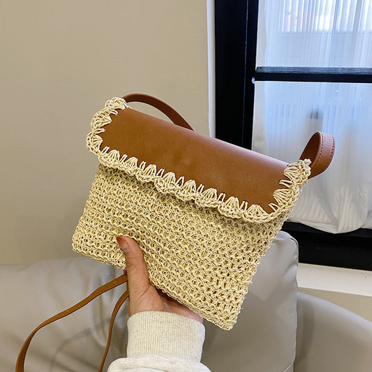 Women's Straw Mori Style Western Style All-matching Beach Crossbody Bag - YUTANI RETRO TECH