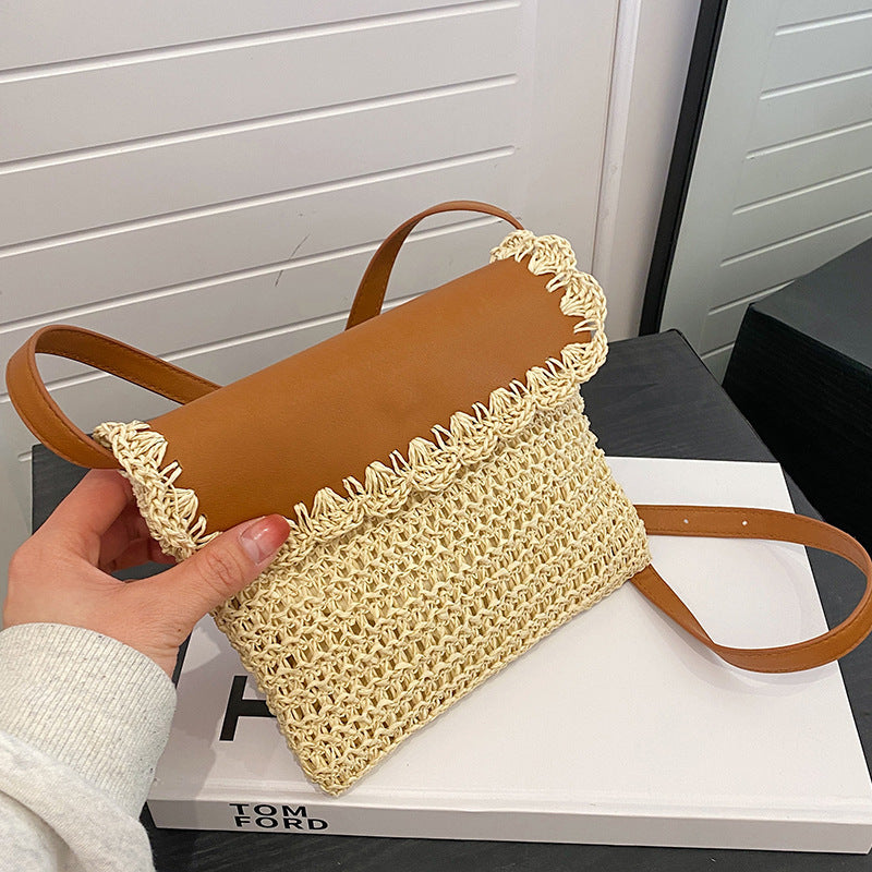 Women's Straw Mori Style Western Style All-matching Beach Crossbody Bag - YUTANI RETRO TECH