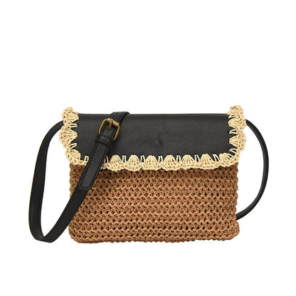 Women's Straw Mori Style Western Style All-matching Beach Crossbody Bag - YUTANI RETRO TECH
