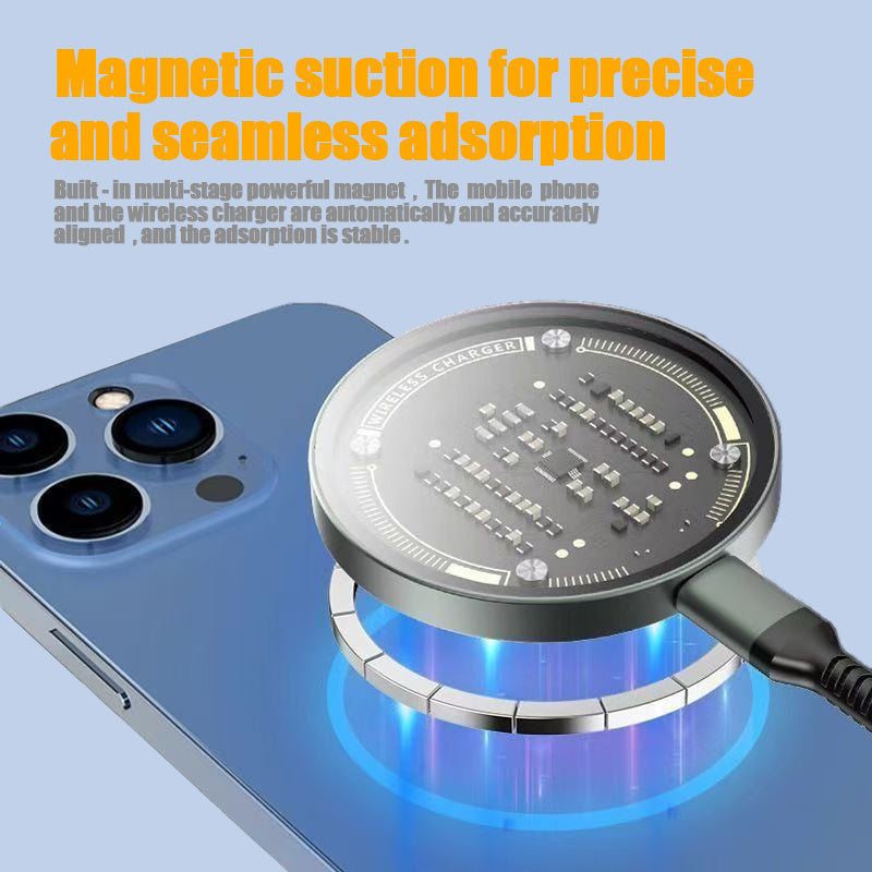 Qi2 Wireless Charger 15W Magnetic Wireless Fast Charging - YUTANI RETRO TECH