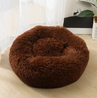 Dog Beds For Small Dogs Round Plush Cat Litter Kennel Pet Nest Mat Puppy Beds - YUTANI RETRO TECH
