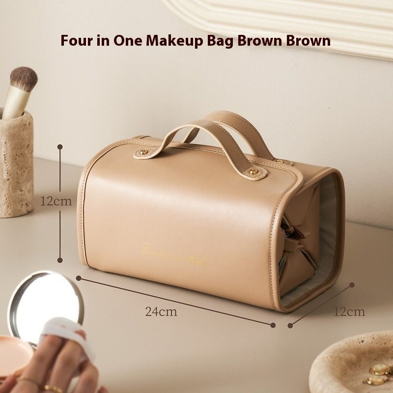 New Folding Cosmetic Bag Large Capacity Portable Handbag Waterproof Travel Storage Washing Bag For Women - YUTANI RETRO TECH