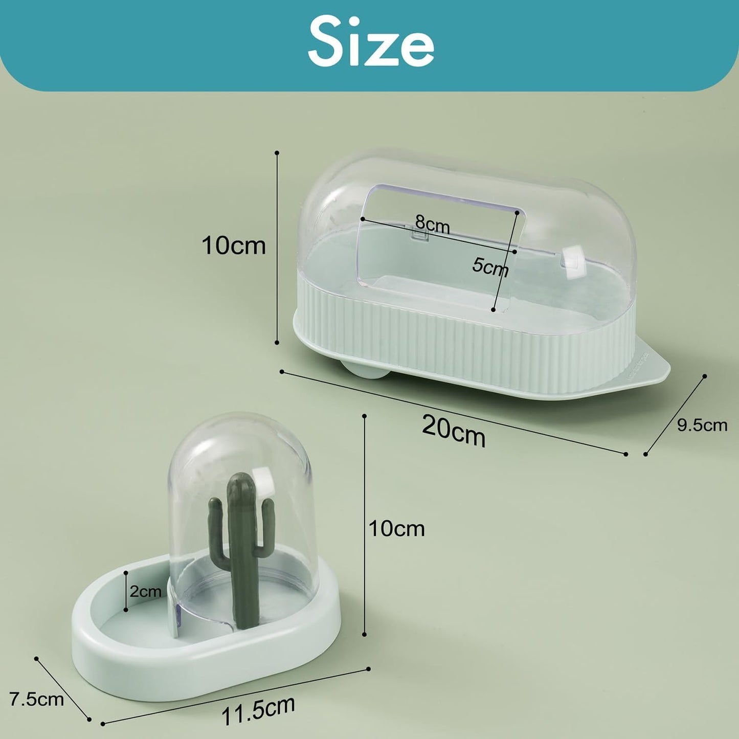 MEWOOFUN Hamster Sand Bath Set - Dual-Use Container & Bowl For Hamsters, Mice & Small Pets, Cage Accessories Green - YUTANI RETRO TECH