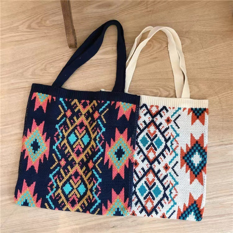 Retro Ethnic Style Wool Woven Bag All-matching - YUTANI RETRO TECH