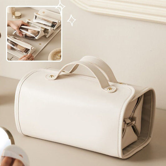 New Folding Cosmetic Bag Large Capacity Portable Handbag Waterproof Travel Storage Washing Bag For Women - YUTANI RETRO TECH