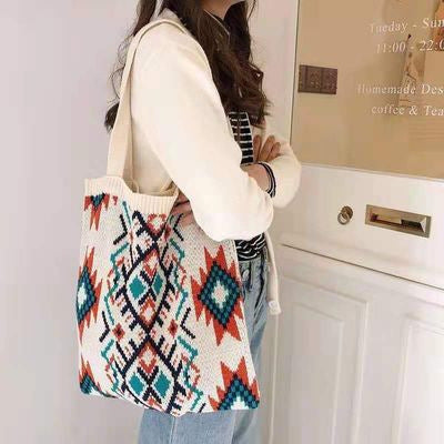 Retro Ethnic Style Wool Woven Bag All-matching - YUTANI RETRO TECH