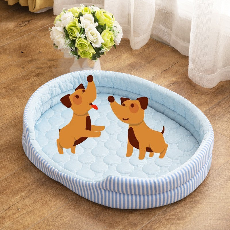 Pet Bed Ice Silk Mat Summer - YUTANI RETRO TECH